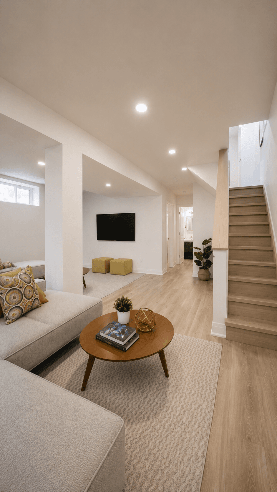 Finished Basement Living Space — photo 2
