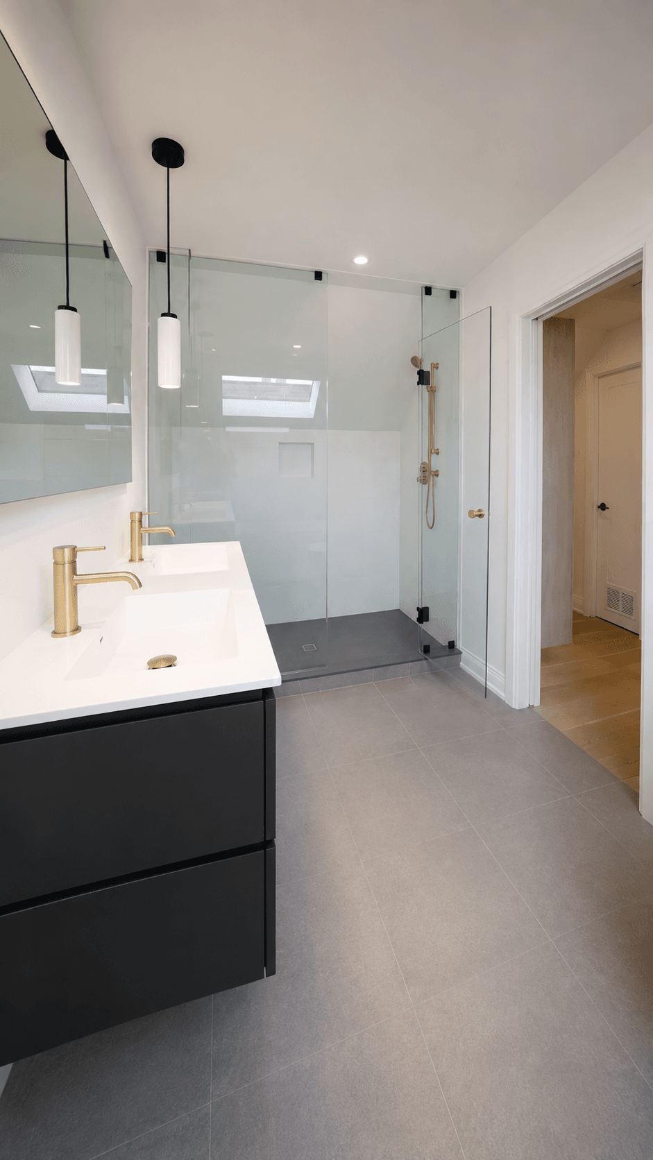 Spa-Inspired Glass Shower Bathroom